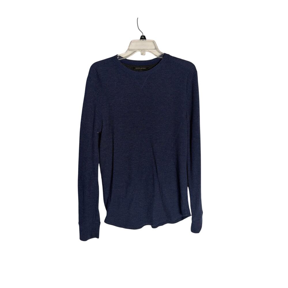 Banana Republic Thermal Waffle Knit Pullover Shirt Men Size M